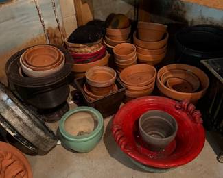 Assorted Garden Pottery and Decorative Planters