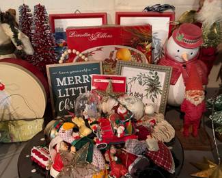 Assorted Christmas Decor and Ornament Collection