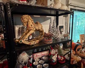 San Francisco Music Box Company Golden Opulence Rocking Horse Ornament