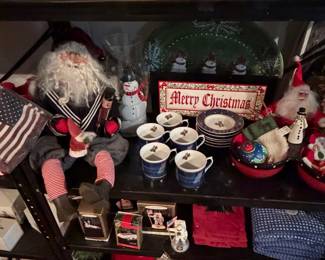 Nautical Santa and Coordinated Christmas Decor Set