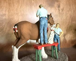 Anheuser-Busch Clydesdale Braiding for Parade Figurine