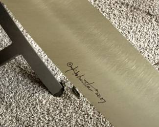 Signed Metal Sculpture by Johnston
