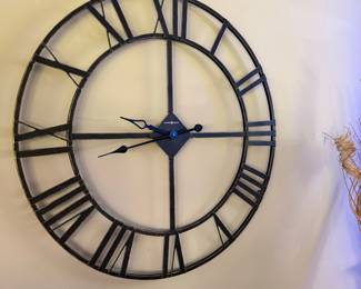 Howard Miller Oversized Metal Roman Numeral Wall Clock