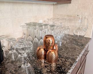 Set of 4 Hammered Copper Moscow Mule Mugs