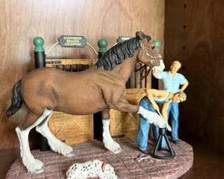 Budweiser Clydesdales 'Deacon' Farrier Sculpture