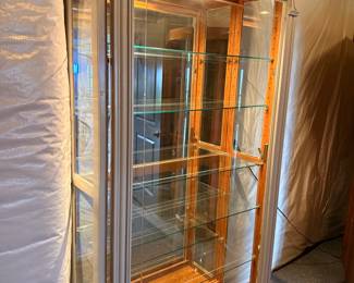 Contemporary Oak Curio Cabinet