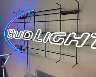 Bud Light Script Logo Neon Sign