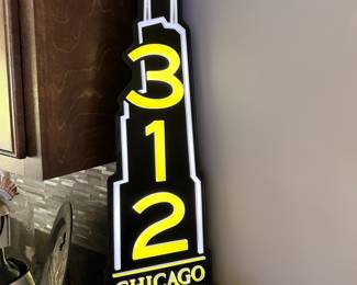 Chicago 312 Skyline LED Sign