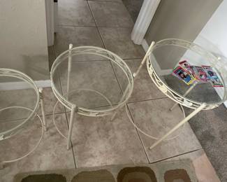3 end tables/  all fit under each other
