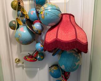 Tin globe mobiles