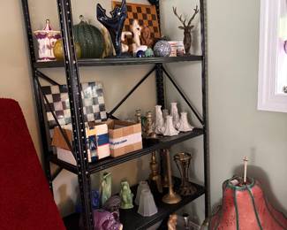 Chess sets, sculptures, brass candlesticks