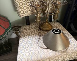 Set of Chairs + Brass lamps