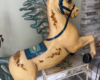 Vintage Carousel horse- 1 of 2 in the house