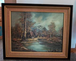 Oil Landscape Painting (32" x 36" with frame)
