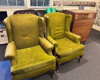 Vintage wingback chairs