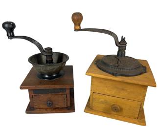 Cast Iron & Wood Coffee Grinders