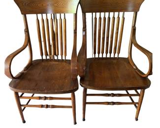 Back Antique Captains Chairs