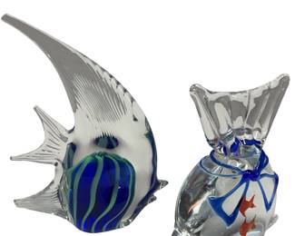 Art Glass Angel Fish Goldfish