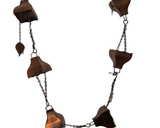 Copper Rain Bells on Chain