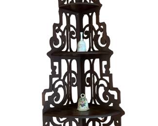 Eastlake Style Corner 3 Shelf Display Pierced