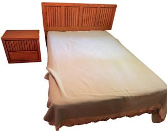 Night Stand Bedside Table & Bed