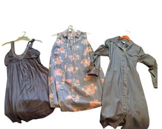 BoHo Denim Dresses Floral A-Line