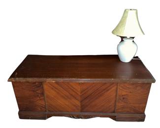 Vintage Blue Bird Cedar Chest