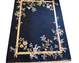 Fringed Rug Floral Pattern