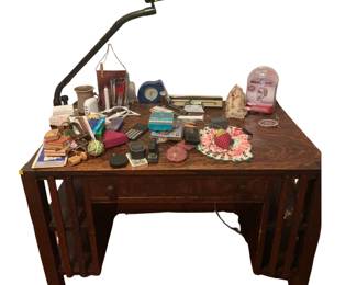 Tiger Oak Mission Table Desk Drawer