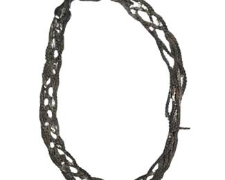Scrap Sterling Silver Woven Bracelet