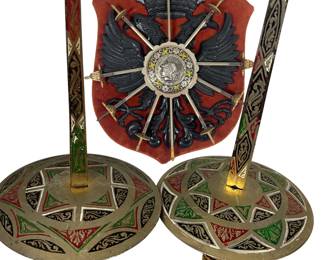 Decorative Fencing Foils & Spanish Coat of Arms Mini Sword Display Toledo