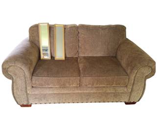 Broyhill Love Seat Tan Microfiber
