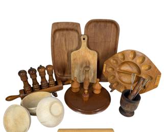 Wood Trays Shakers Kitchen Decor Old