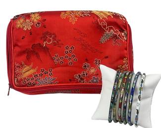 Asian Cloisonne Enameled BoHo Bangle
