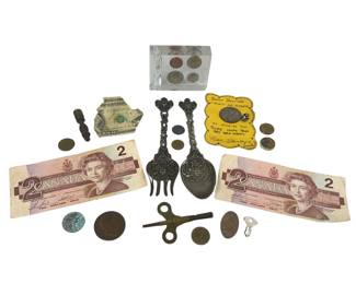 Coins in Acrylic Timer Trinkets