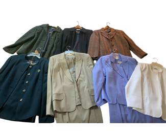 LizSport Houndstooth Overcoat Jackets