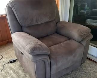 Gray Electric Power Recliner
