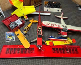 RC Radio Control Planes Parts Pieces Lot