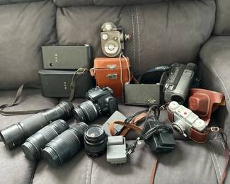 006 Canon DSLR With Lens Plus Vintage Cameras