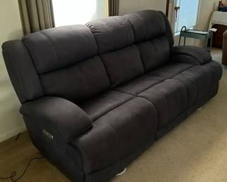 Gray Power Reclining Couch