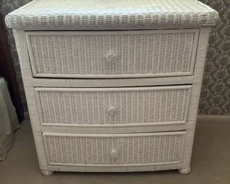 White Wicker Dresser