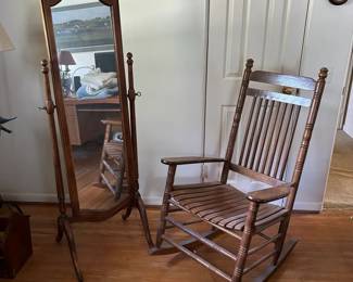 Ethan Allen Mirror Cracker Barrel Rocking Chair