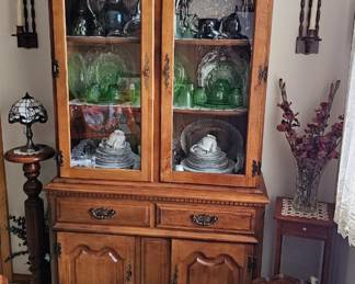 Colonial-Style Wooden China Hutch. A matching dining table set would pair nicely!