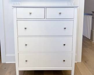 Mason White 5-Drawer Tall Dresser from Crate & Barrel