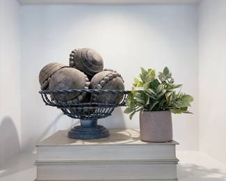 Decorative Wire Pedestal Bowl