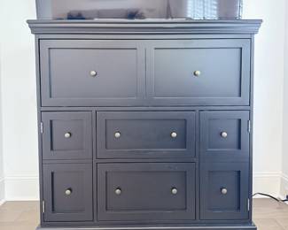 Ballard Designs Black Secretary Desk Media Area