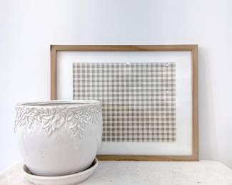 Framed Gingham - Border Concepts Ivy League Jardiniere Ceramic Planter