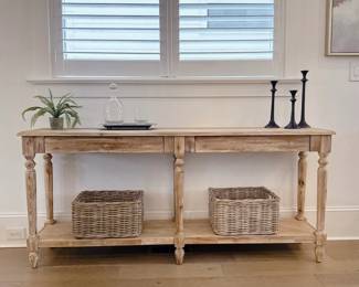 World Market Everett Long Wood Foyer Table 