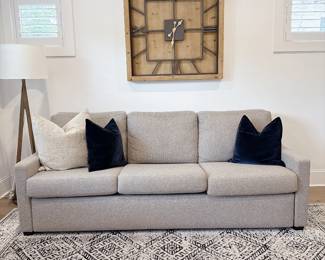 Crate & Barrel American Leather Futon Sofa -> This item is available for pre-sale on our website: https://www.pureandsimplecarolinas.com/shop