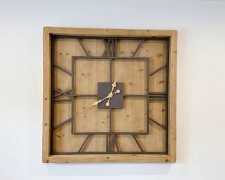 Hill Interiors Williston Square Large Wooden Wall Clock 